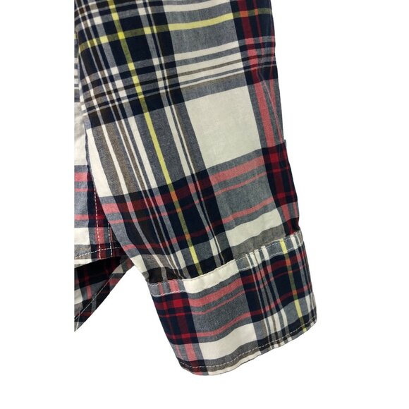 American Eagle Athletic Fit Multicolor Plaid Button Down Shirt Mens Size Medium - Picture 5 of 11